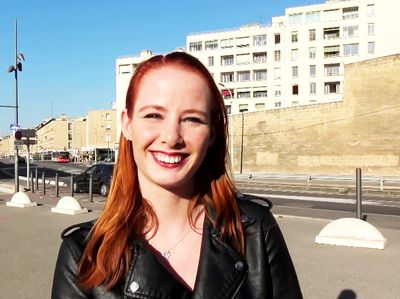 In Marseille, Roxy, a beautiful 22-year-old redhead slut, reveals her taste for amateur sex! - Tonpornodujour.com